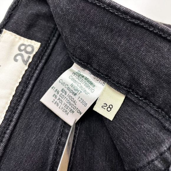 Rag & Bone Mid-Rise Legging Jean Stretch Night Wash Charcoal Grey Black 28 - Picture 9 of 10